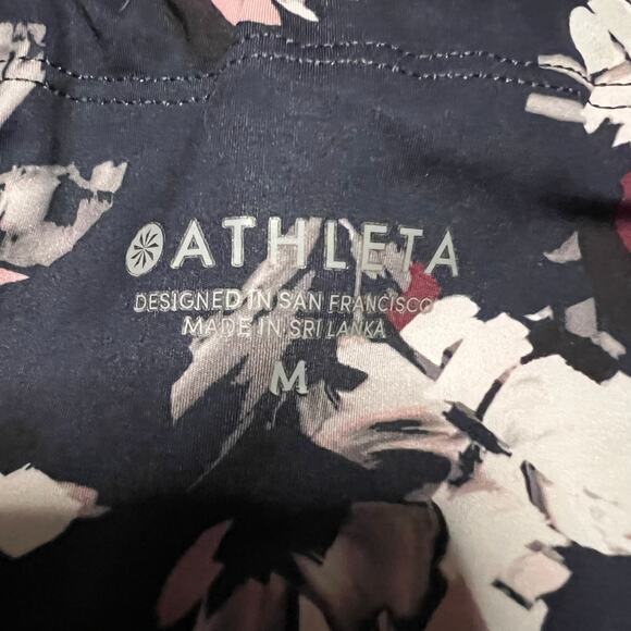 Athleta Leggings Womens Medium Challenge Bloom Midnight Madness Navy Blue - Picture 8 of 10
